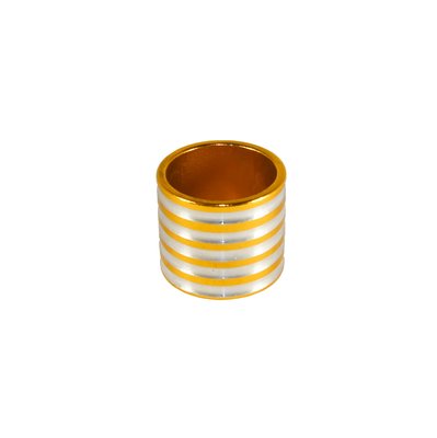 Проставочное кольцо на шток вилки 30 мм золотое с серебром фото