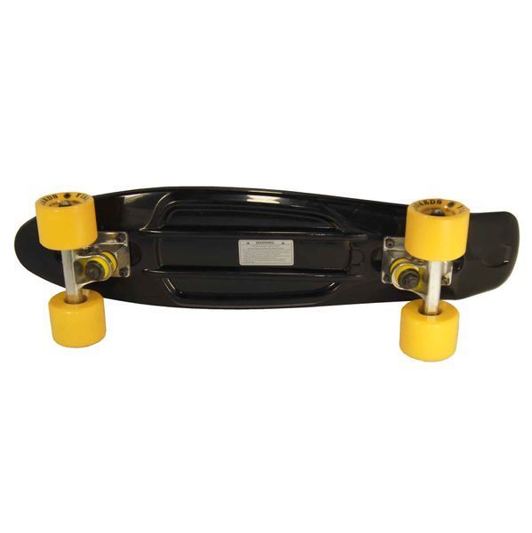 Пенни борд Fishskateboards черный | Желтые колеса фото